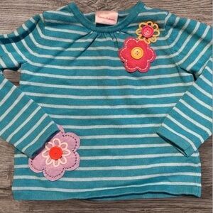 HANNA ANDERSSON EUC GIRLS SWEATER TOP SHIRT BLUE PINK TOPS GIRL SIZE 4 100